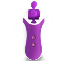 Фиолетовый оросимулятор Clitella со сменными насадками для вращения (фиолетовый)