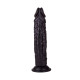 Чёрный фаллоимитатор без мошонки - 19,5 см. (черный)