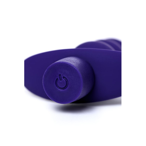 Фиолетовый силиконовый анальный вибратор Dandy - 13,5 см. (фиолетовый)
