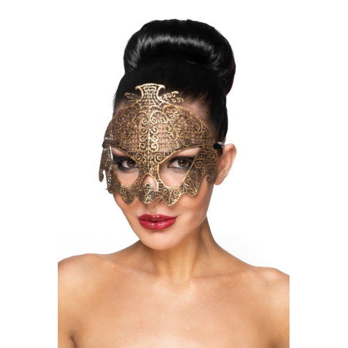 Золотистая карнавальная маска  Нави (золотистый)