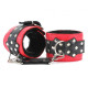 Красно-черные наручники c меховой подкладкой (красный с черным)