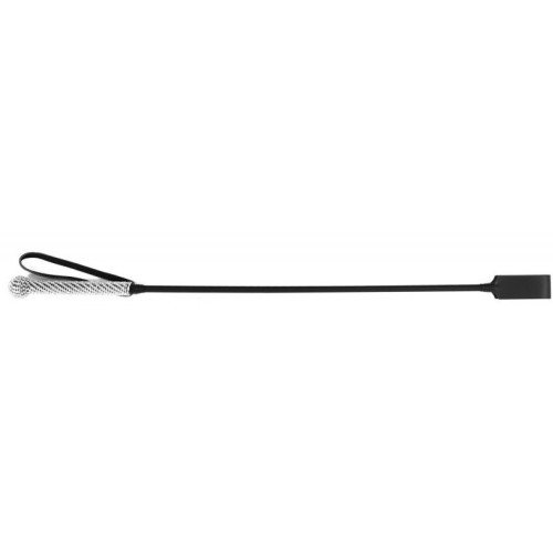 Черный классический гладкий стек с серебристой ручкой - 68 см. (черный с серебристым)