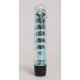 Прозрачно-голубой вибратор с пупырышками - 17,5 см. (голубой)