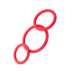 Набор из 3 красных эрекционных колец различного диаметра (красный)