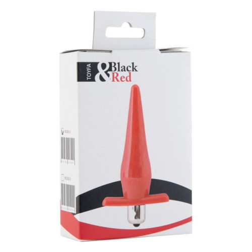 Красная водонепроницаемая вибровтулка Black&Red - 12,7 см. (красный)