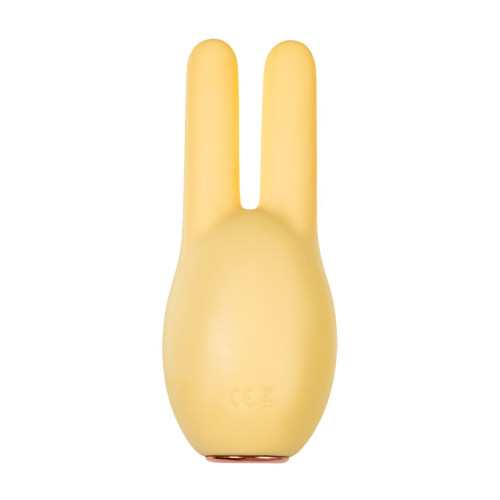 Желтый клиторальный стимулятор с ушками Mr. Bunny (желтый)