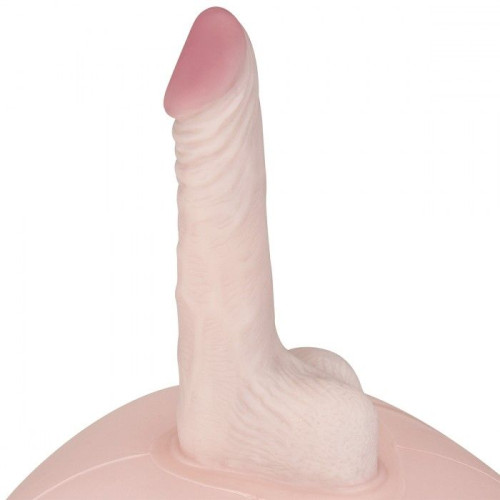 Надувной секс-мяч с реалистичным вибратором (телесный)
