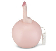 Надувной секс-мяч с реалистичным вибратором (телесный)