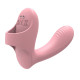 Нежно-розовый вибромассажер с петелькой на палец (нежно-розовый)