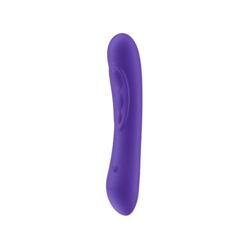 Фиолетовый интерактивный вибратор Pearl3 - 20 см. (фиолетовый)