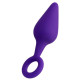 Фиолетовая анальная втулка Bung с петелькой - 11,5 см. (фиолетовый)