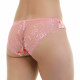Женские трусы-слипы с цветочным рисунком и кружевной задней частью (розовый|XL)