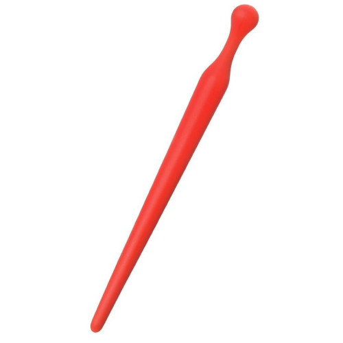 Красный силиконовый уретральный плаг - 10 см. (красный)