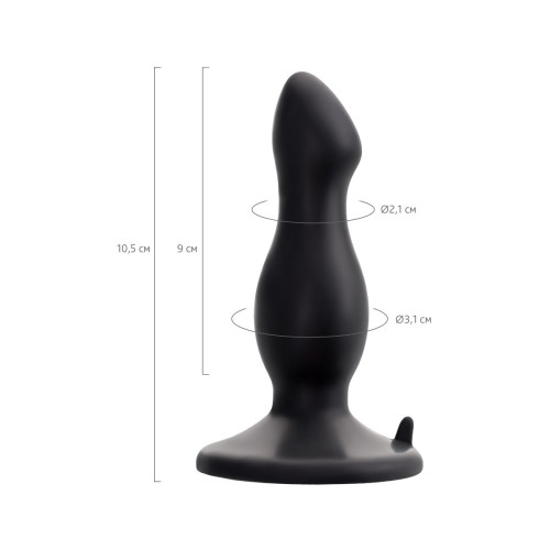 Черная анальная втулка Antlia - 10,5 см. (черный)