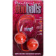 Красно-белые вагинальные шарики  со смещенным центром тяжести Duoballs (красный с белым)