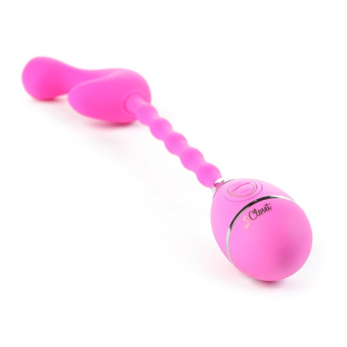 Розовый вибростимулятор на гибкой ручке THE CELINE GRIPPER (розовый)