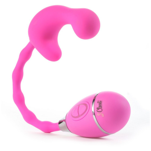 Розовый вибростимулятор на гибкой ручке THE CELINE GRIPPER (розовый)