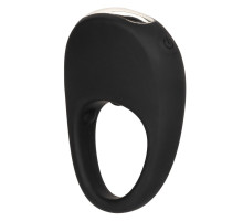 Черное эрекционное виброкольцо Silicone Rechargeable Pleasure Ring (черный)