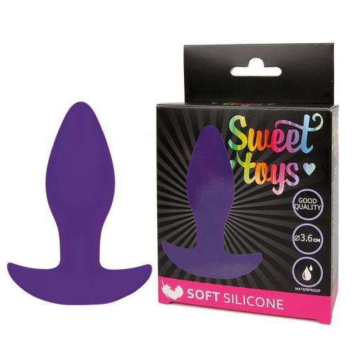 Фиолетовая анальная втулка Sweet Toys - 8,5 см. (фиолетовый)