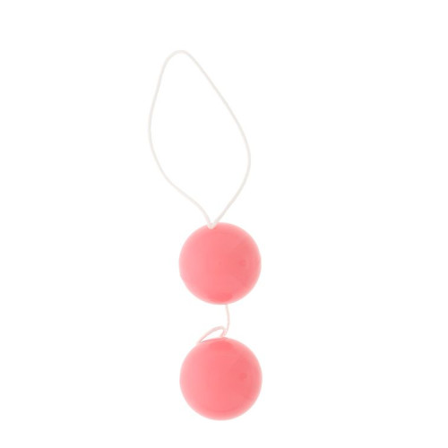 Розовые вагинальные шарики Vibratone DUO-BALLS (розовый)