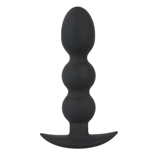 Тяжелая анальная елочка Heavy Beads - 13,3 см. (черный)