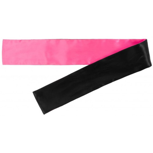 Набор из 5 черно-розовых атласных лент для связывания (черный с розовым)