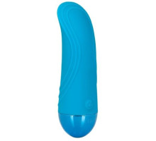 Голубой мини-вибратор Tremble Tickle - 12,75 см. (голубой)