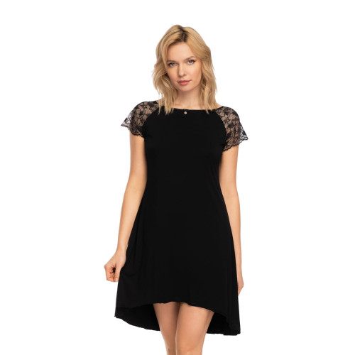 Сорочка Sabrina из вискозного полотна (черный|XL)