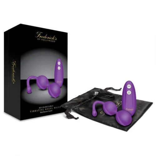 Фиолетовые вагинальные шарики с пультом ДУ (фиолетовый)