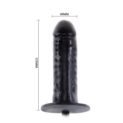Расширяющийся анальный фаллоимитатор - 15,5 см. (черный)