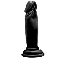 Чёрный фаллоимитатор Realistic Cock 6  - 15 см. (черный)