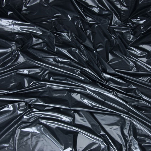 Черная виниловая ткань-простынь для эротических игр (черный)