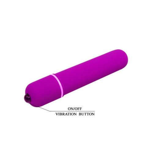 Фиолетовая вытянутая вибропуля - 10,2 см. (фиолетовый)