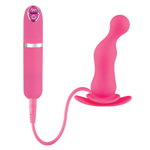 Розовая вибровтулка Dash Butt Plug With Mini Controller II - 9 см. (розовый)