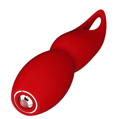 Красный клиторальный стимулятор FULLA - 13 см. (красный)