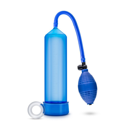 Синяя ручная вакуумная помпа Male Enhancement Pump (синий)