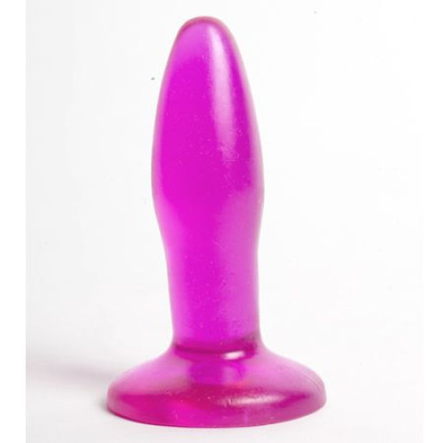 Фиолетовая анальная пробка с широким основанием - 10 см. (фиолетовый)
