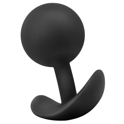 Черная анальная пробка Silicone Vibra Plug - 8,9 см. (черный)