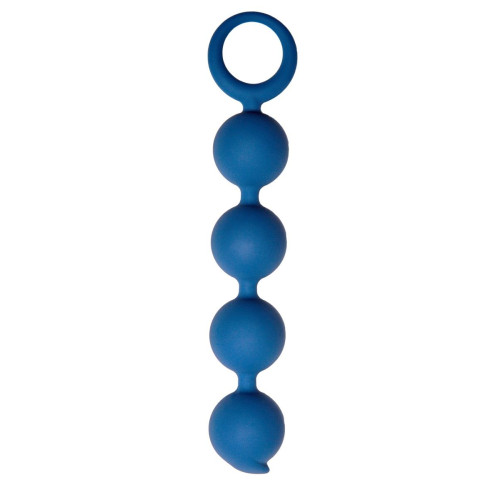 Синяя анальная цепочка Appulse - 15 см. (синий)