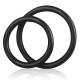 Набор из двух черных силиконовых колец разного диаметра SILICONE COCK RING SET (черный)