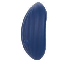Синий вибромассажер Cashmere Velvet Curve (синий)