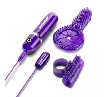 Набор из 2 фиолетовых эрекционных колец с вибрацией (фиолетовый)