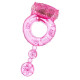 Розовое эрекционное кольцо с вибратором и хвостом (розовый)