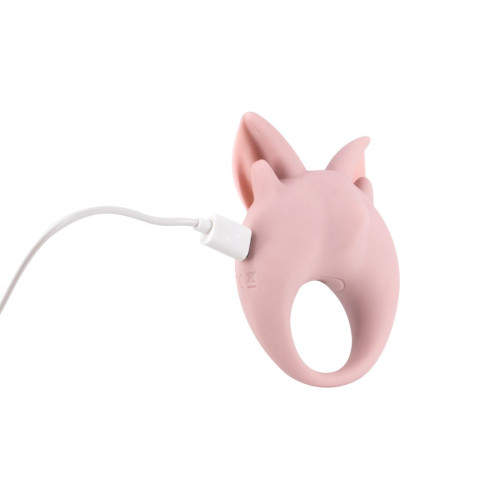 Нежно-розовое перезаряжаемое эрекционное кольцо Kitten Kiki (нежно-розовый)