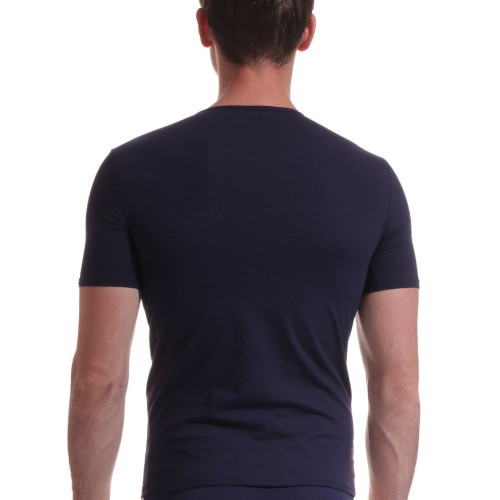 Мужская хлопковая футболка (темно-синий|M)