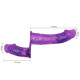 Женский фиолетовый страпон с вагинальной вибропробкой Ultra - 17,5 см. (фиолетовый)