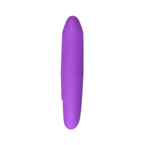 Фиолетовый мини-вибратор с вытянутым кончиком - 12,5 см. (фиолетовый)