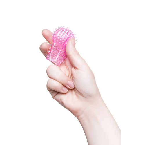 Розовая насадка на палец Eromantica Gentle (розовый)