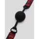 Кляп-шар на двусторонних ремешках Reversible Silicone Ball Gag (красный с черным)