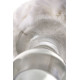 Стеклянная анальная втулка с белым хвостиком - 14 см. (белый)